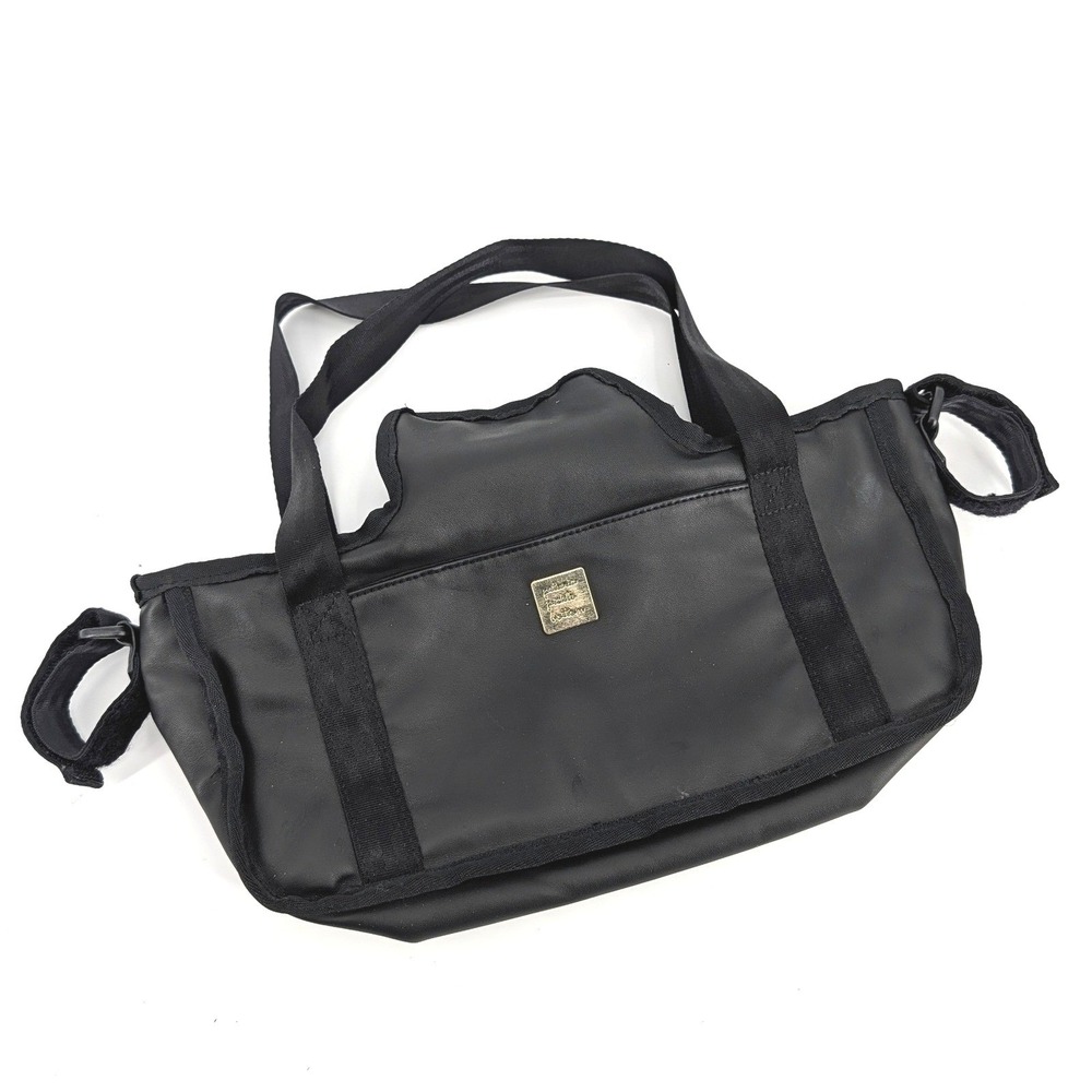 Petunia Pickle Bottom Stroller Caddy Black Vegan Leather Organizer